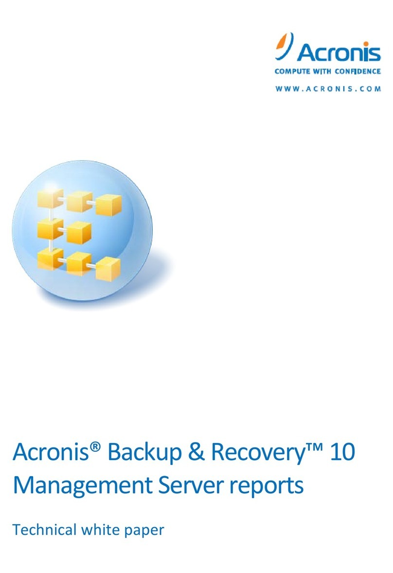 ACRONIS BACKUP RECOVERY 10 MANAGEMENT SERVER REPORTS... User manual