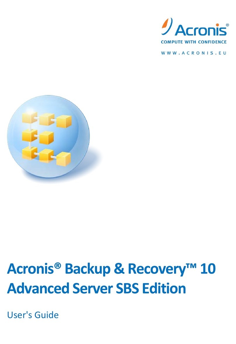 ACRONIS BACKUP RECOVERY 10 ADVANCED SERVER SBS... user guide