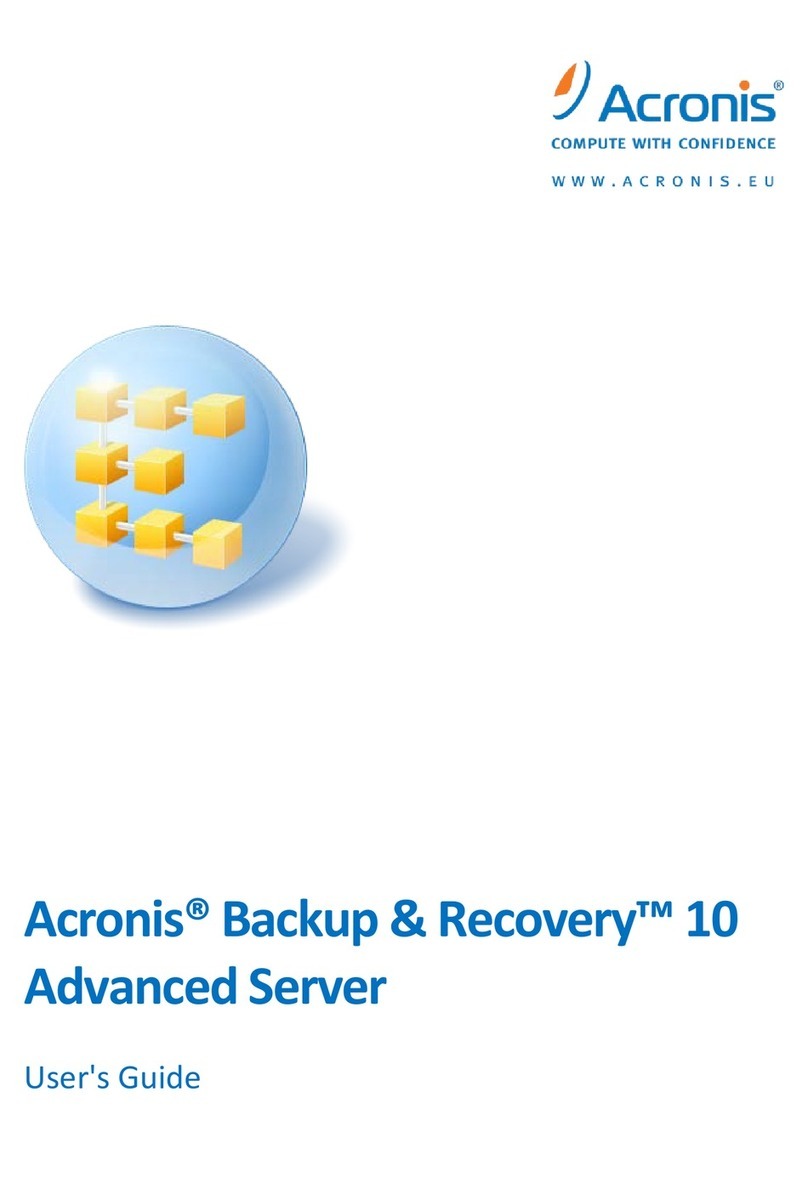 ACRONIS BACKUP RECOVERY 10 ADVANCED SERVER - user guide