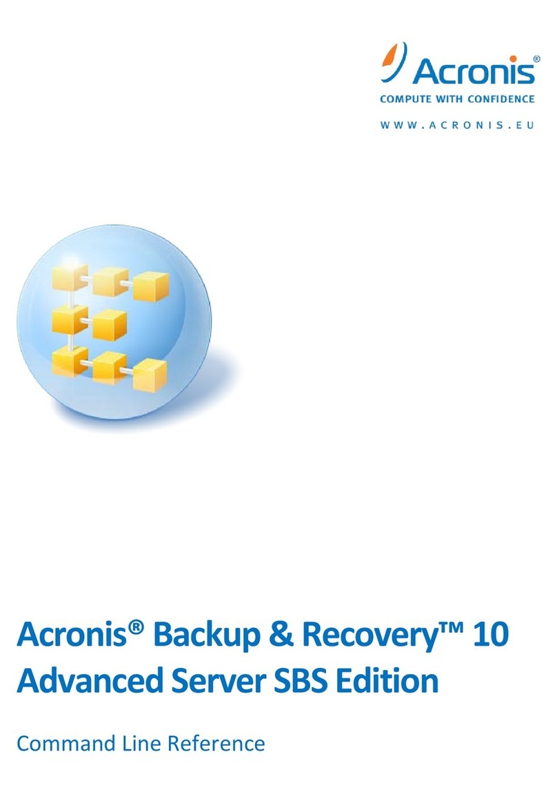 ACRONIS BACKUP RECOVERY 10 ADVANCED SERVER SBS EDITION - COMMAND... Cli reference guide