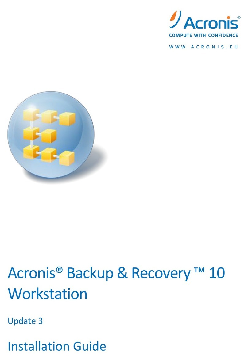 ACRONIS BACKUP AND RECOVERY 10 WORKSTATION - INSTALLATION UPDATE... installation guide