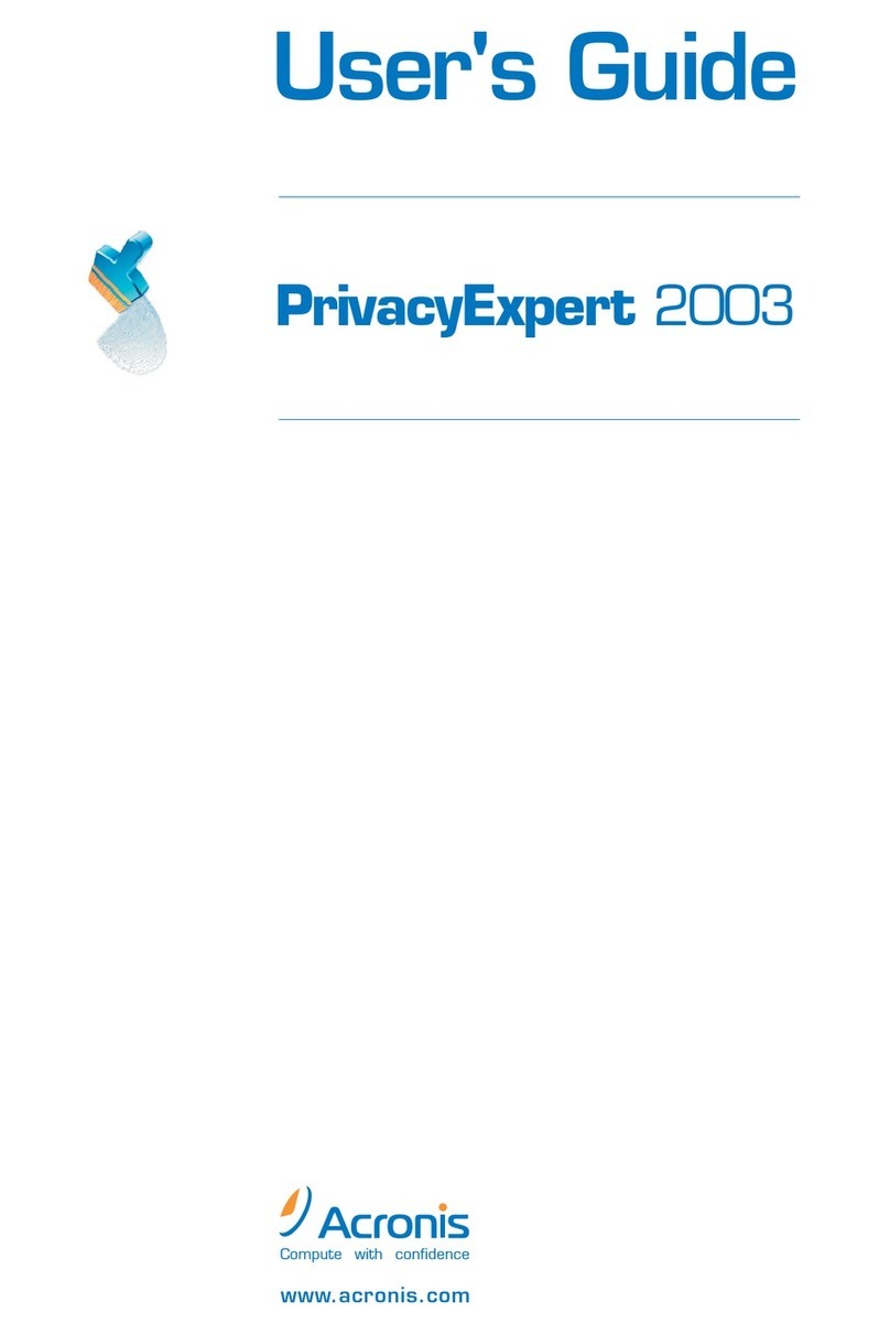 ACRONIS PRIVACYEXPERT 2003 User manual