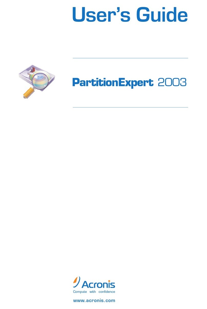 ACRONIS PARTITIONEXPERT 2003 User manual