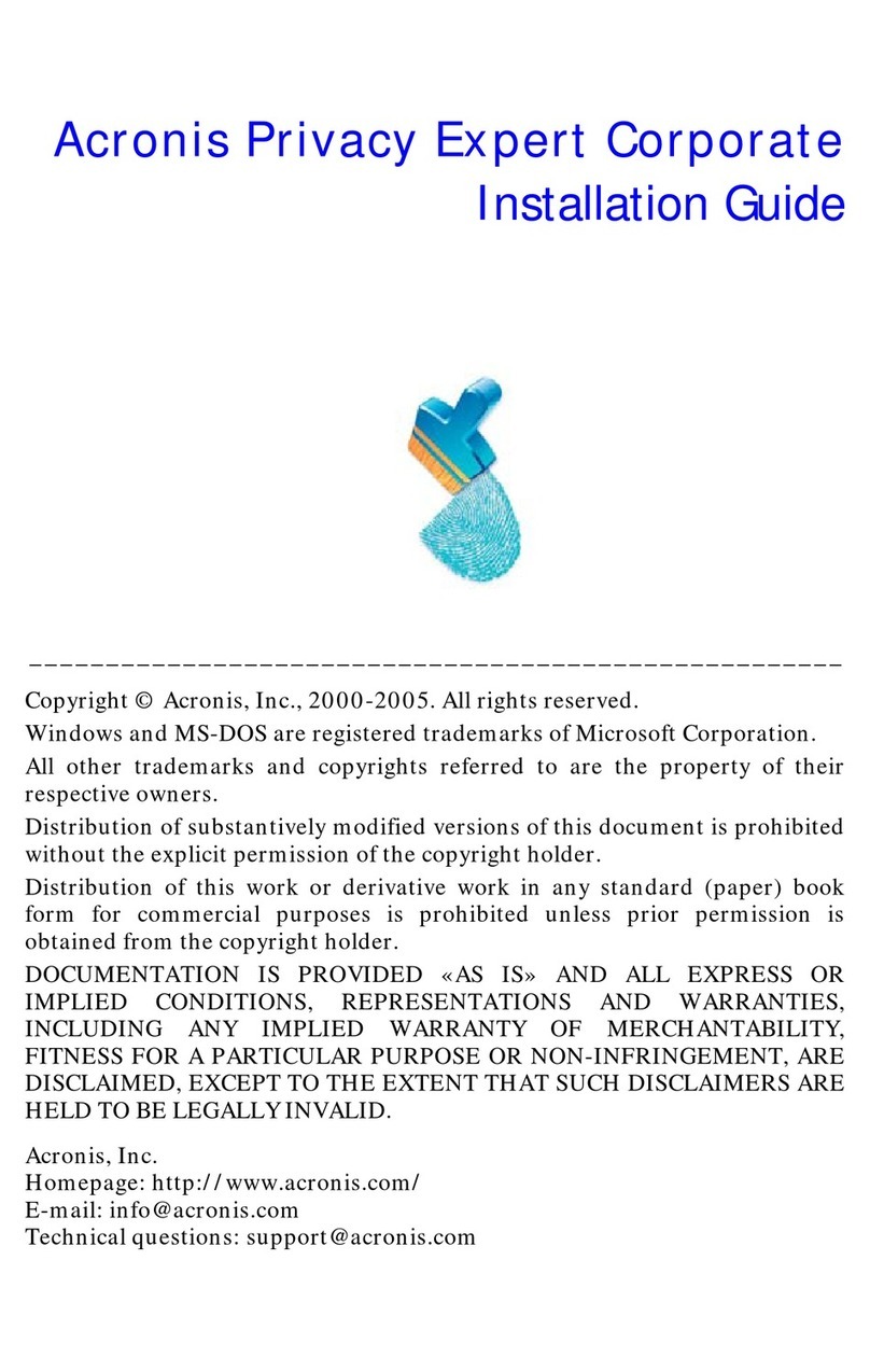 ACRONIS PRIVACY EXPERT CORPORATE - User manual