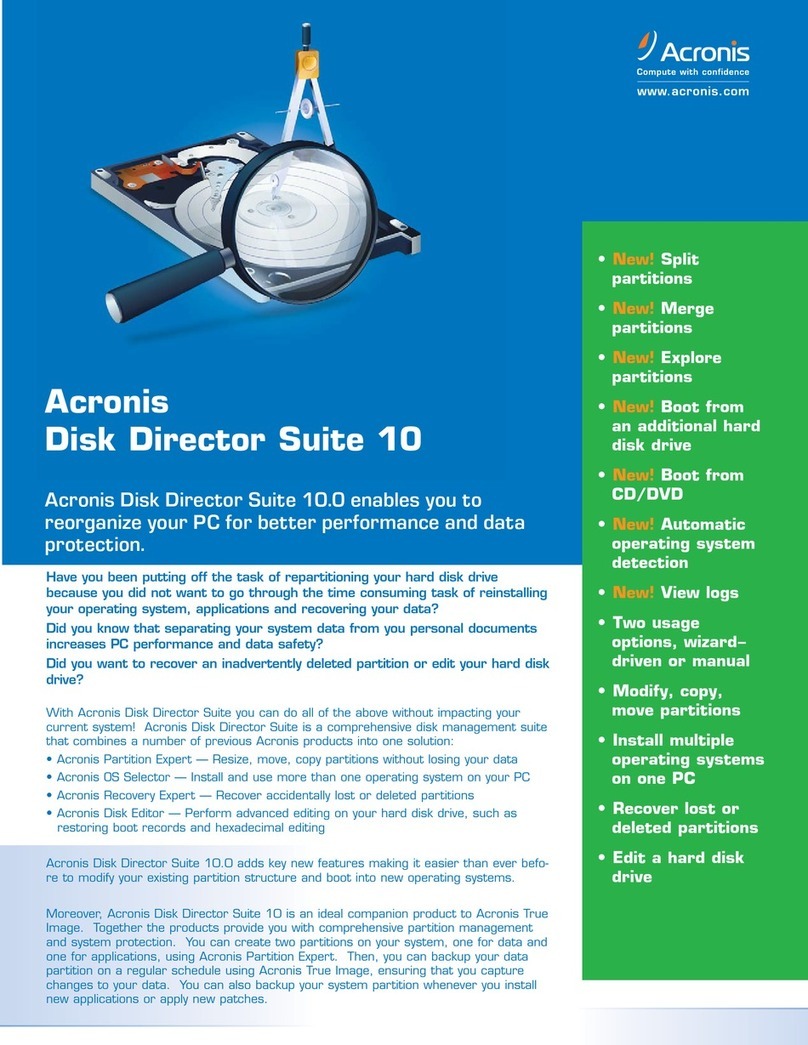 ACRONIS DISK DIRECTOR SUITE 10 User manual