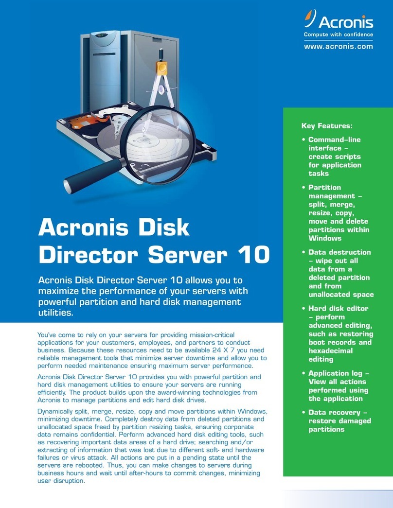 ACRONIS DISK DIRECTOR SERVER 10 datasheet