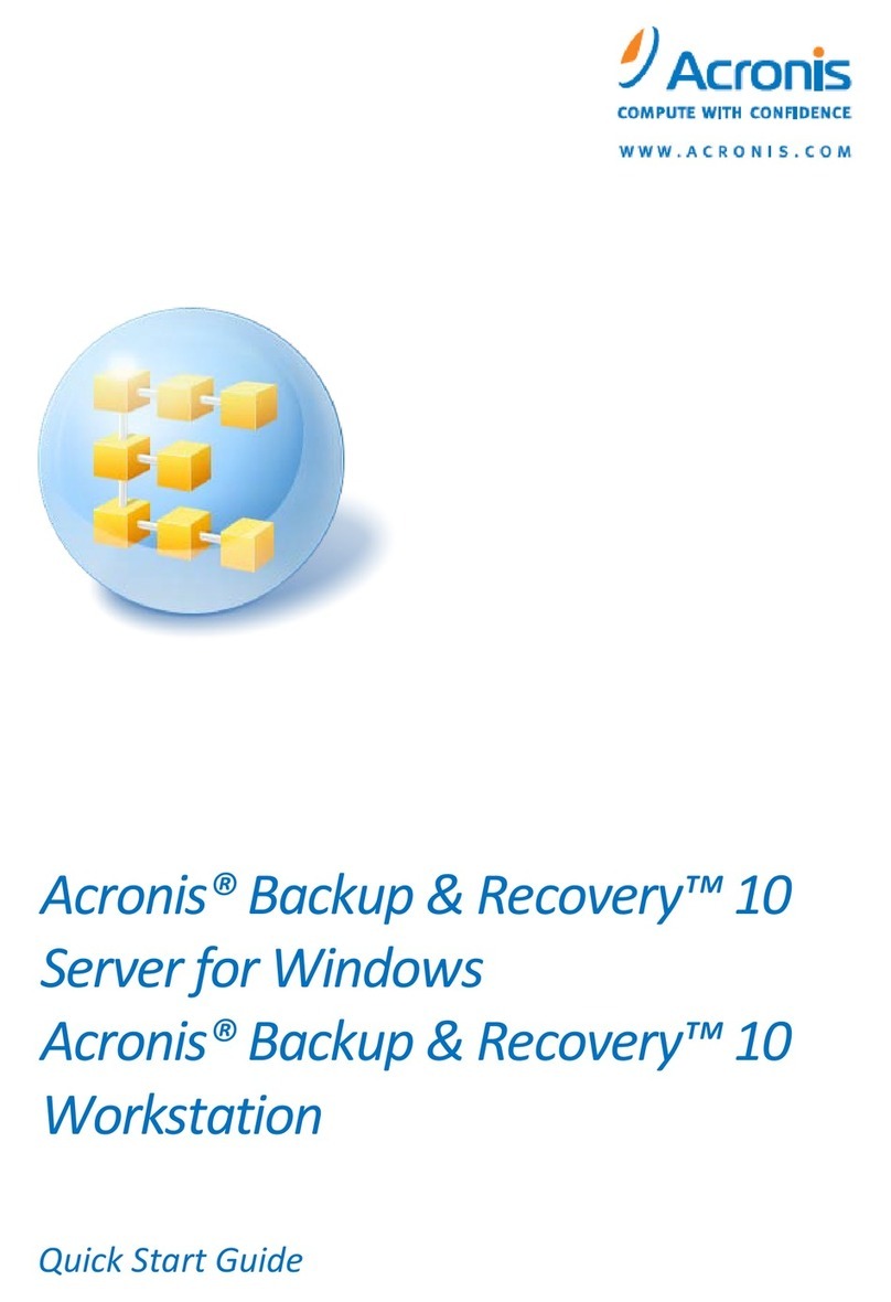 ACRONIS BACKUP AND RECOVERY 10 SERVER FOR LINUX - quick start guide