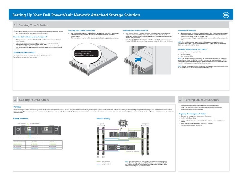 Dell PowerVault NX3600 Instruction sheet Dell PowerVault NX3600 Instruction sheet