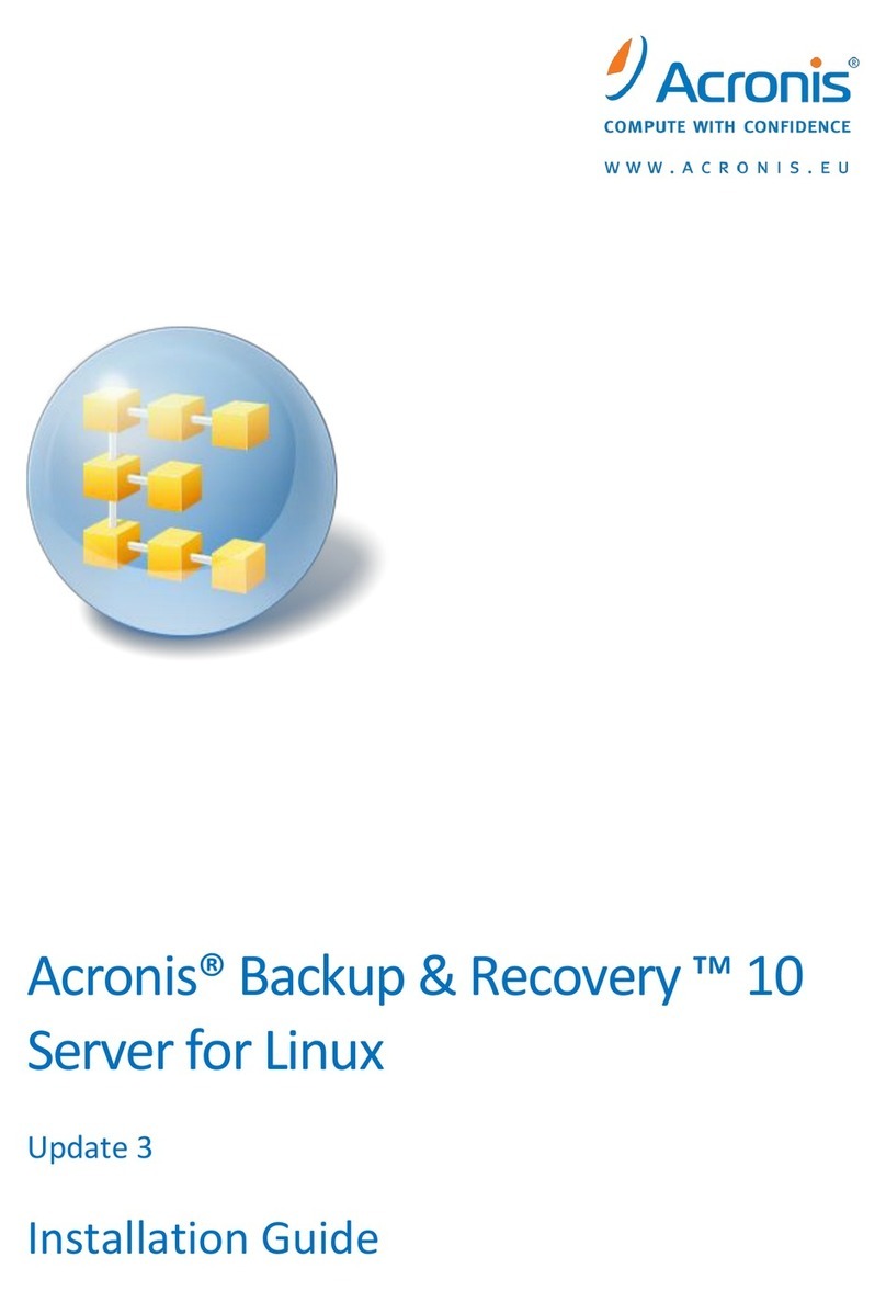 ACRONIS BACKUP AND RECOVERY 10 SERVER FOR LINUX - INSTALLATION UPDATE... User manual