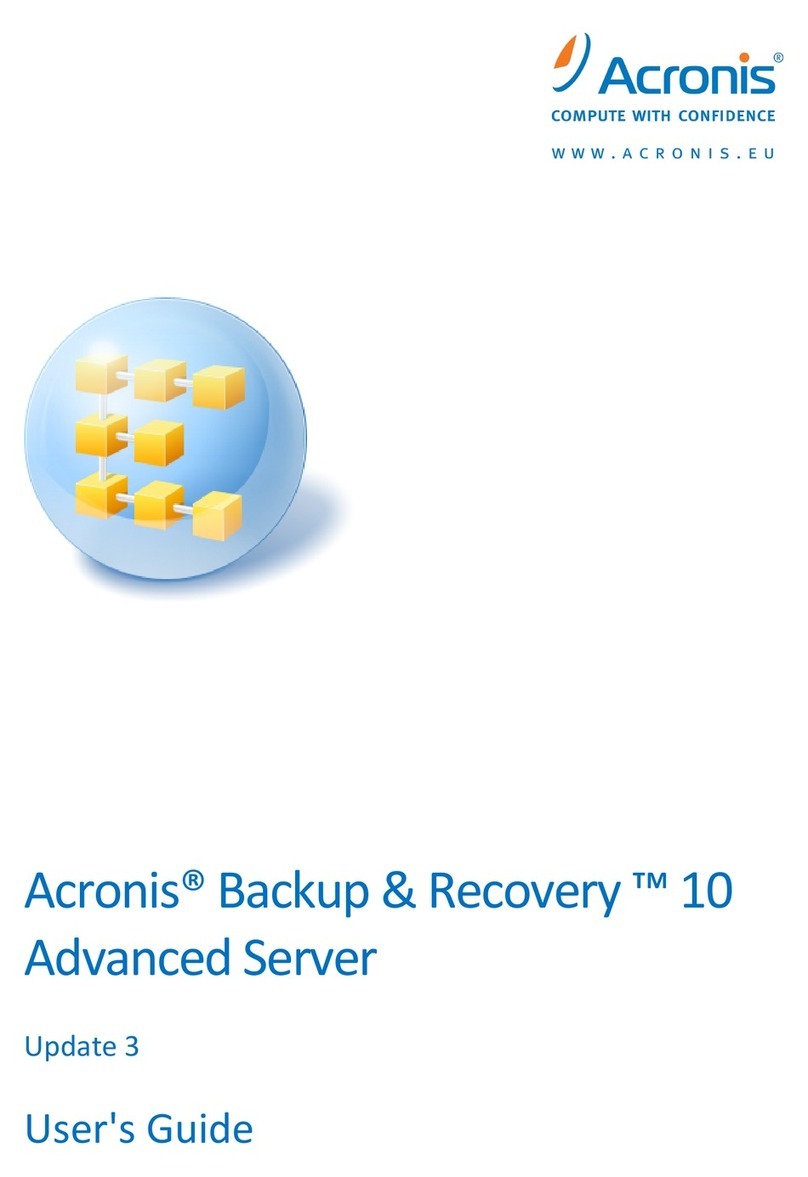 ACRONIS BACKUP AND RECOVERY 10 ADVANCED SERVER - INSTALLATION UPDATE... User manual