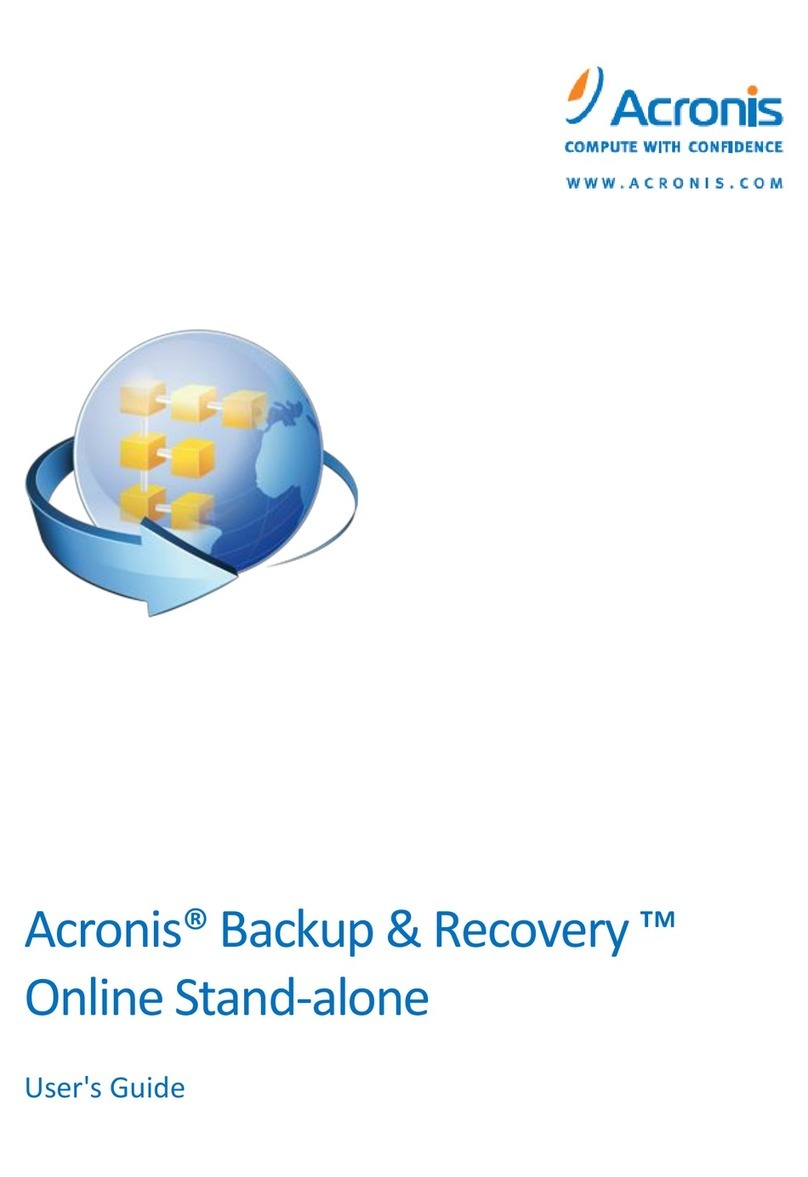 ACRONIS BACKUP AND RECOVERY 10 ONLINE STAND-ALONE user guide