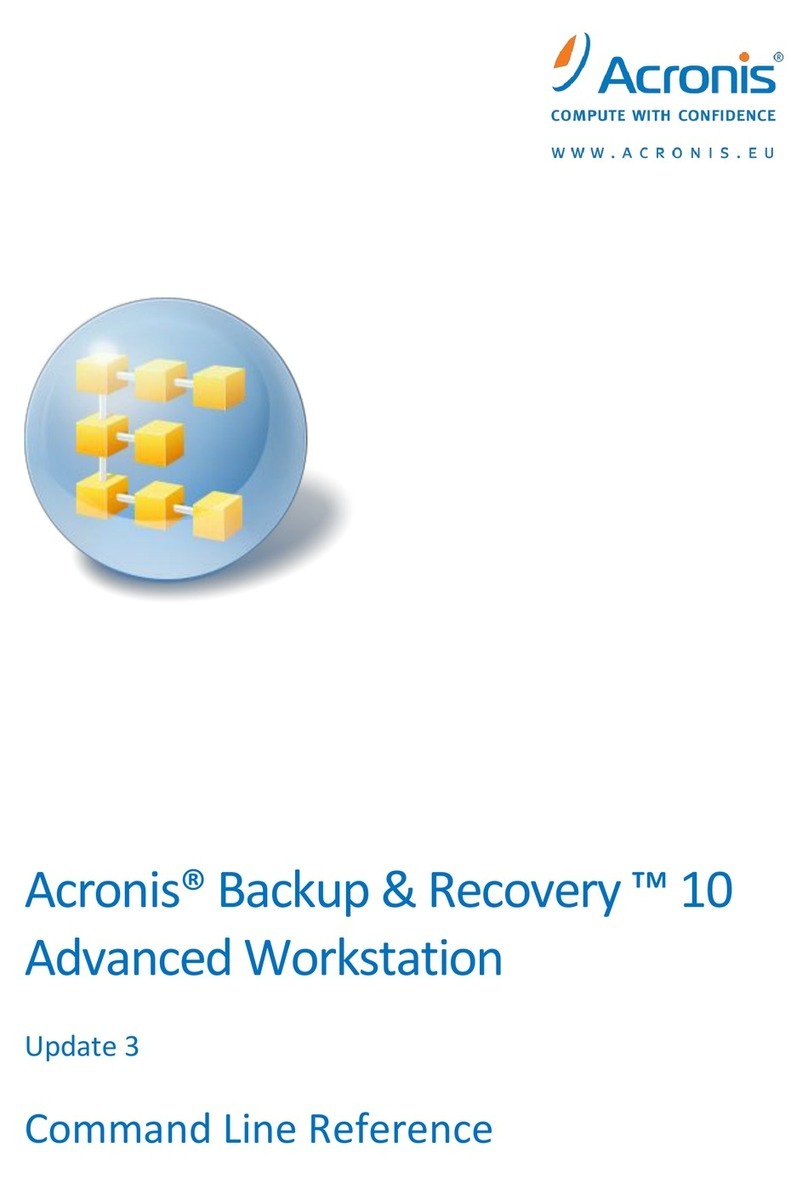 ACRONIS BACKUP AND RECOVERY 10 ADVANCED WORKSTATION - COMMAND LINE REFERENCE UPDATE... Instruction Manual