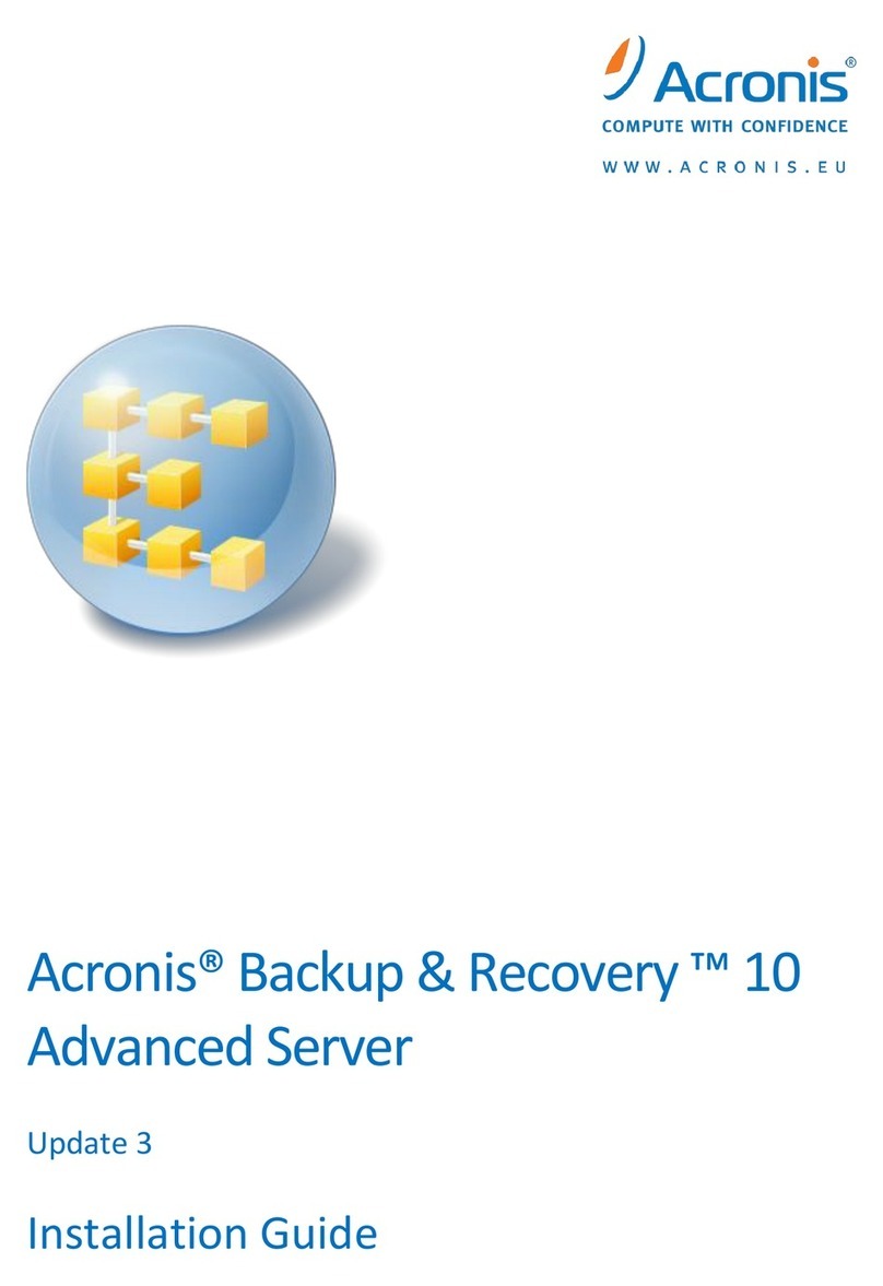 ACRONIS BACKUP AND RECOVERY 10 ADVANCED SERVER - INSTALLATION UPDATE... User manual