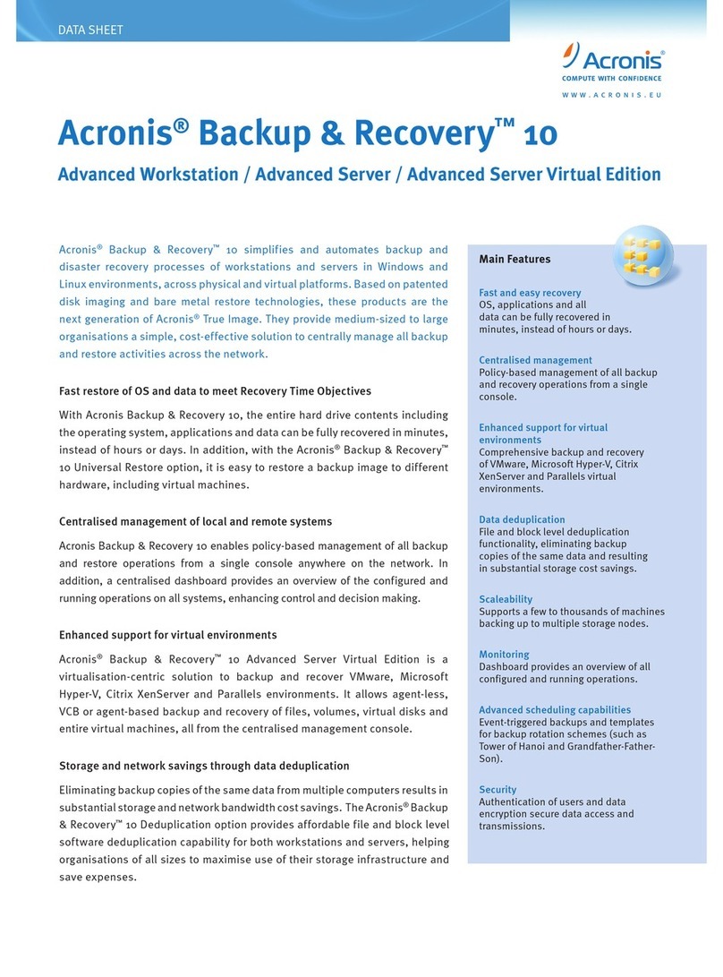 ACRONIS BACKUP AND RECOVERY 10 SERVER FOR LINUX - User manual