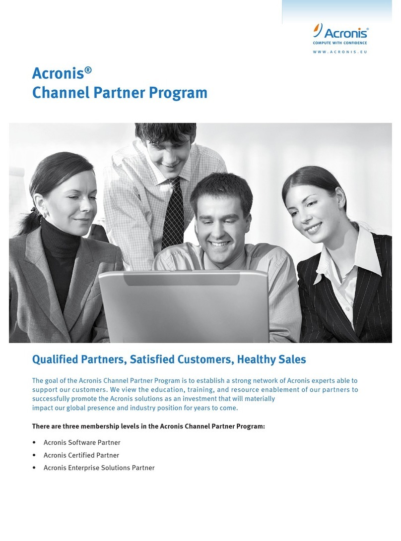 ACRONIS ACRONIS CHANNEL PARTNER PROGRAM User manual