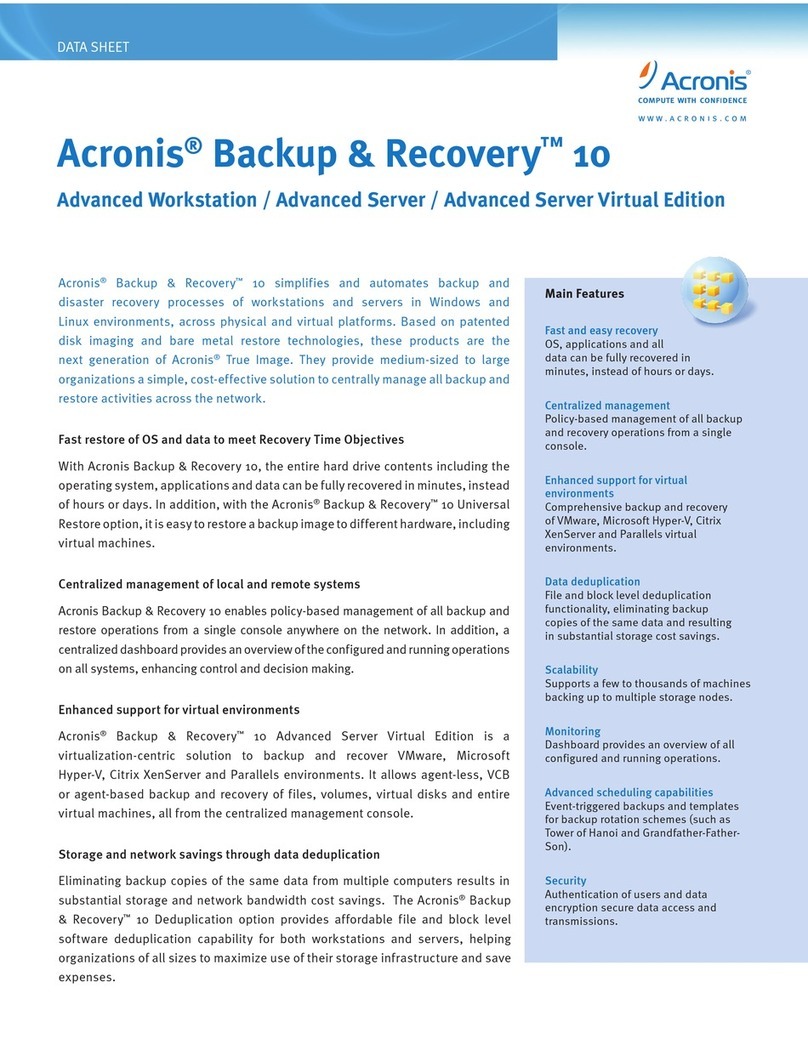ACRONIS BACKUP AND RECOVERY 10 SERVER FOR LINUX - User manual