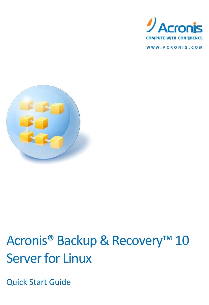ACRONIS BACKUP AND RECOVERY 10 SERVER FOR LINUX - quick start guide