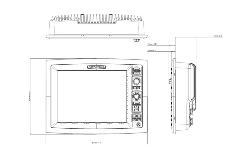 NorthStar 8000I - 12.1INCH Dimensions