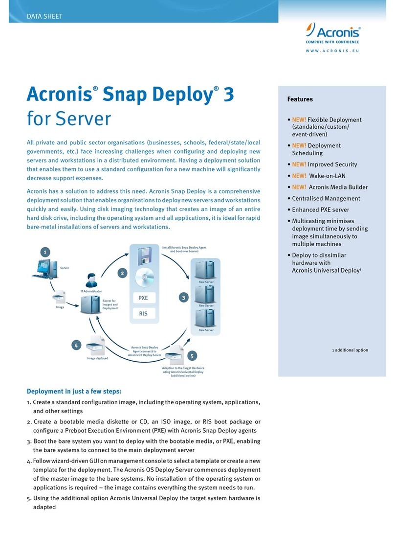 ACRONIS SNAP DEPLOY 3 - FOR WORKSTATION datasheet ACRONIS SNAP DEPLOY 3 - FOR WORKSTATION datasheet