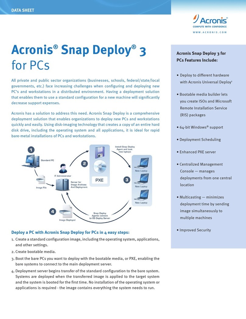 ACRONIS SNAP DEPLOY 3 - FOR WORKSTATION User manual