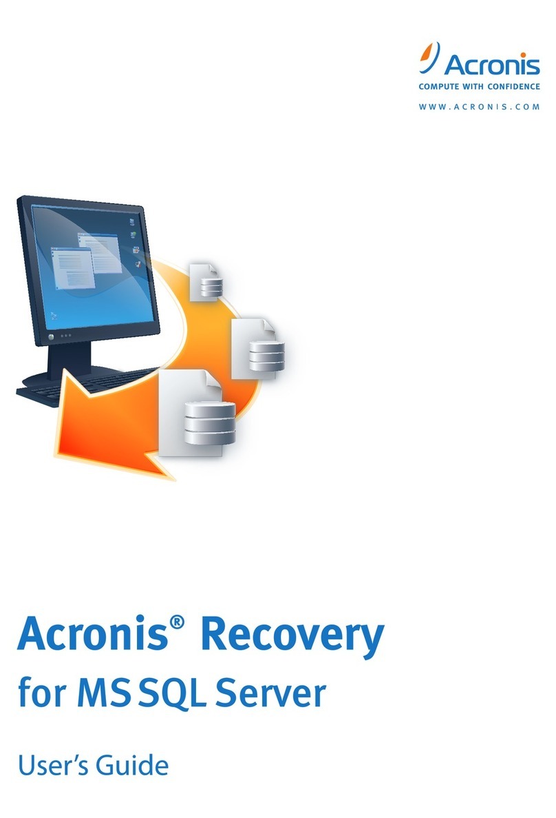 ACRONIS RECOVERY - FOR MS SQL SERVER manual ACRONIS RECOVERY - FOR MS SQL SERVER manual