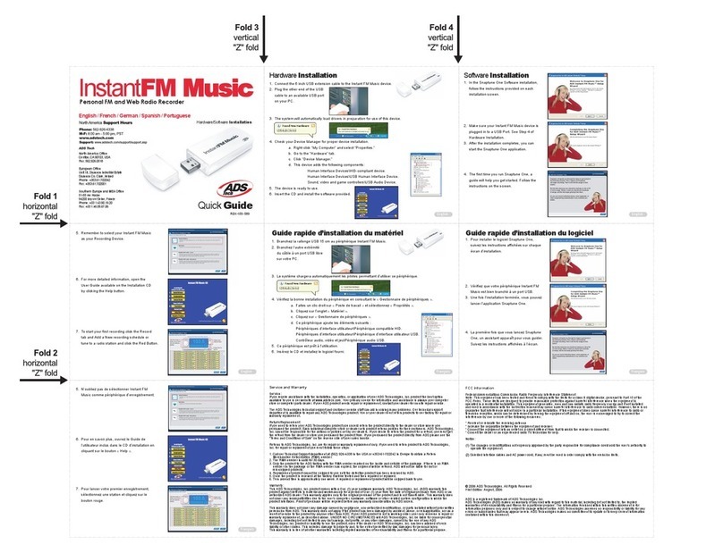 ADS Technologies INSTANTFM MUSIC User manual