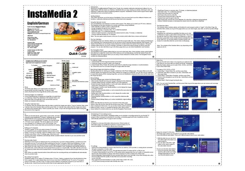 ADS Technologies INSTAMEDIA - QUICK GUIDE 1 User manual