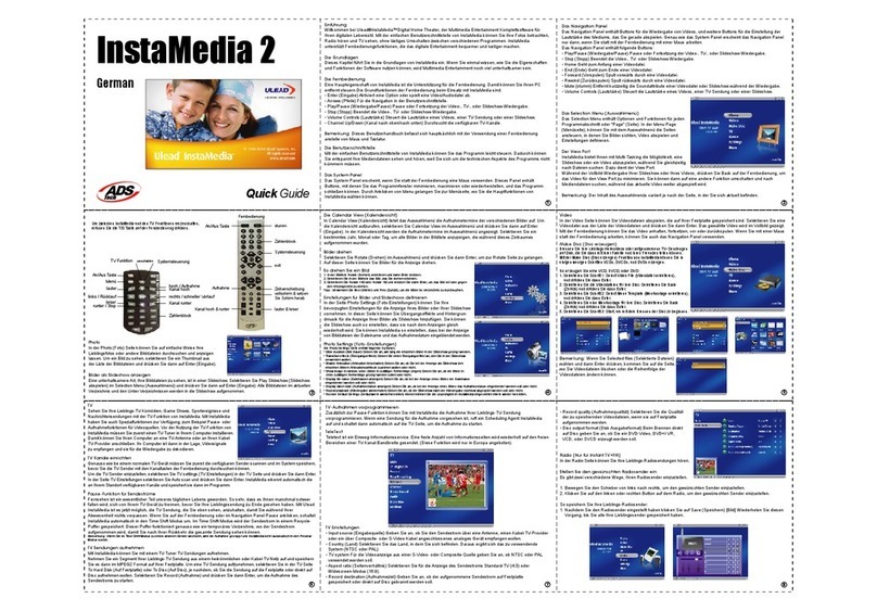 ADS Technologies INSTAMEDIA - QUICK GUIDE 2 User manual