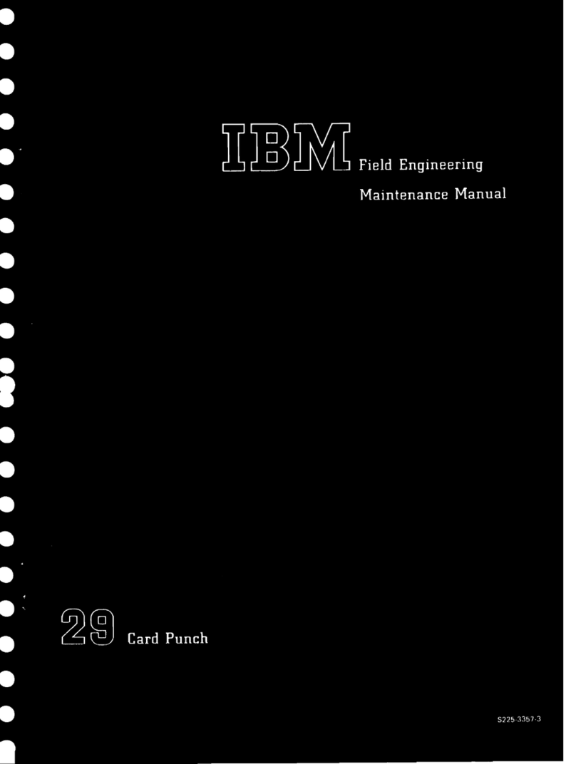 IBM 29 CARD PUNCH - User manual