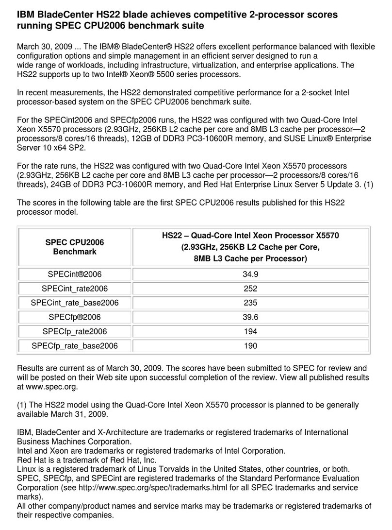 IBM BladeCenter HS22 supplementary guide