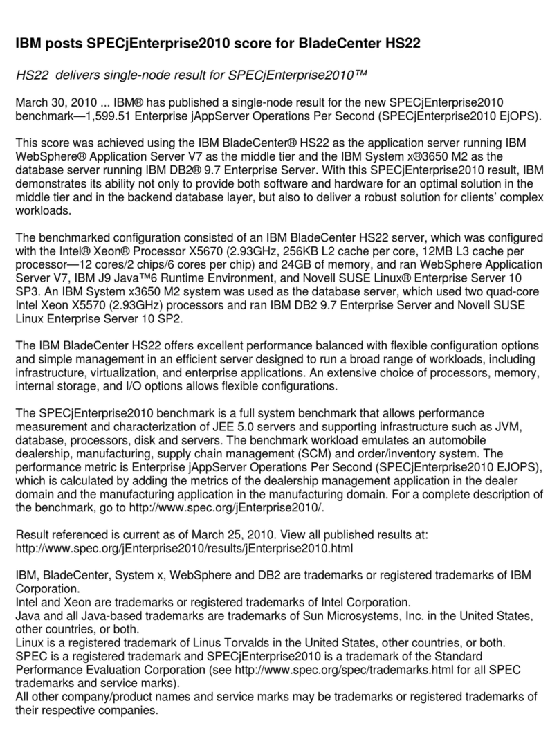 IBM BladeCenter HS22 Manual