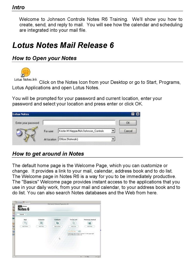 IBM LOTUS NOTES MAIL RELEASE 6 User manual IBM LOTUS NOTES MAIL RELEASE 6 User manual