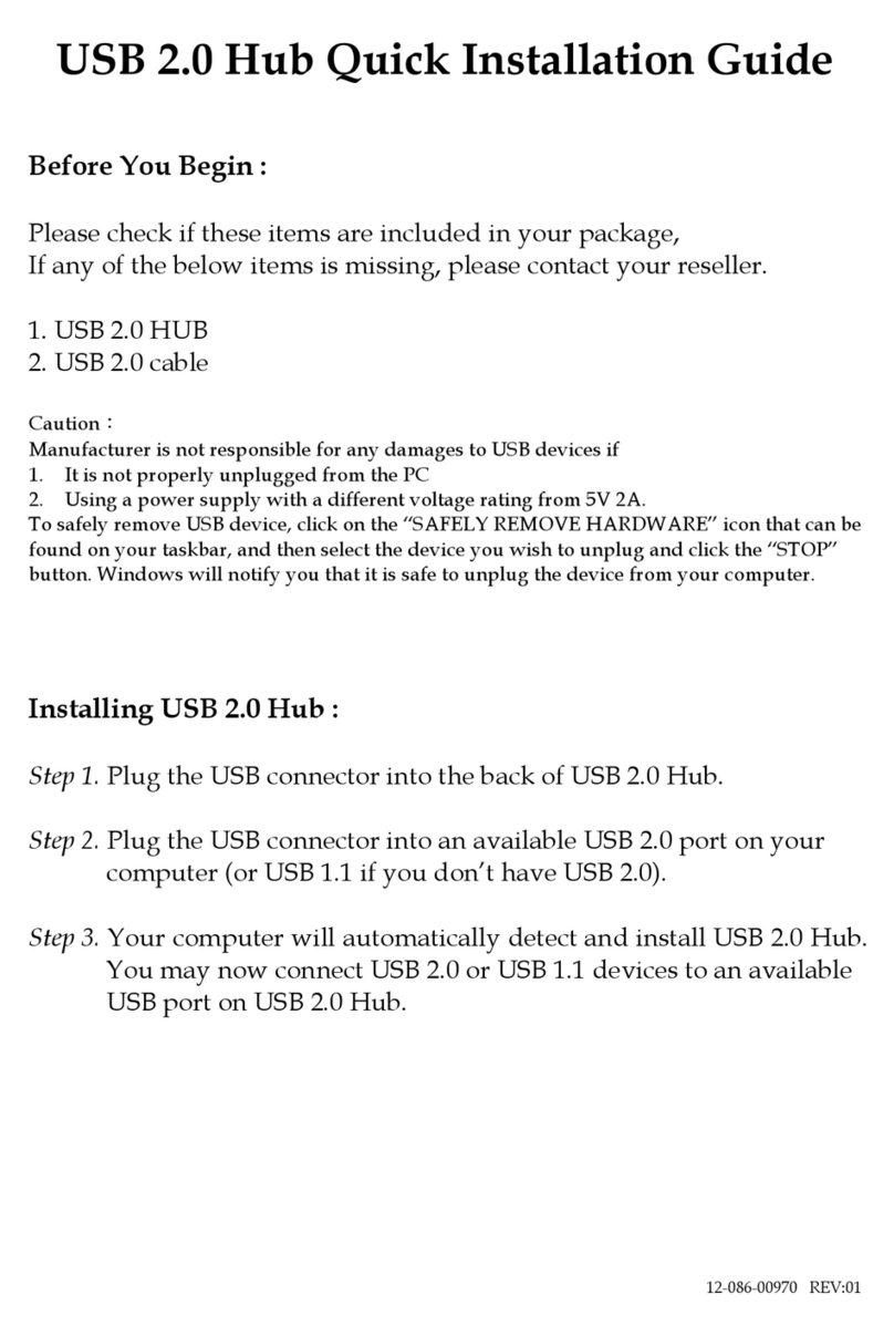 Zonet ZUH2214L - QUICK INSTALLATION GUIDE REV 01 User manual