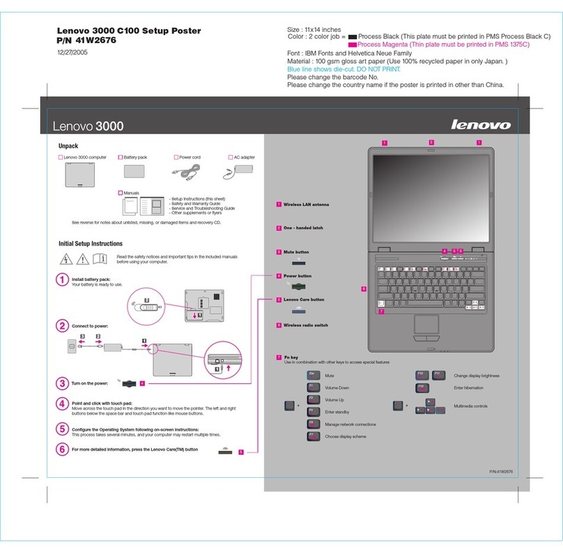 Lenovo 3000 C100 Series User manual