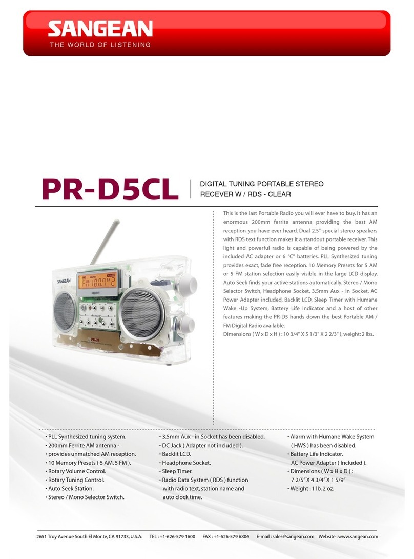 Sangean PR-D5CL brochure