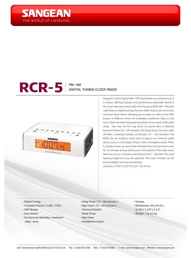 Sangean Sangean RCR-5 Owner's manual Sangean Sangean RCR-5 Owner's manual