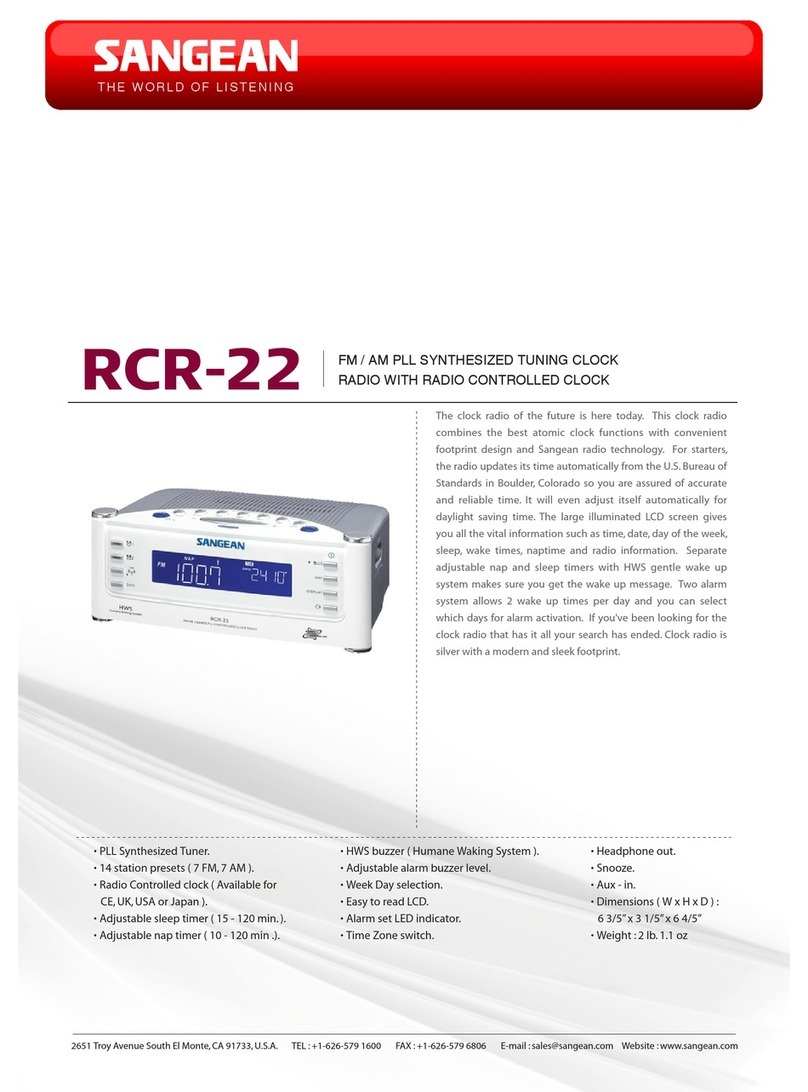 Sangean RCR-22 Specifications