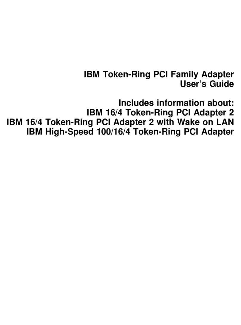 IBM TOKEN-RING PCI FAMILY ADAPTER User manual