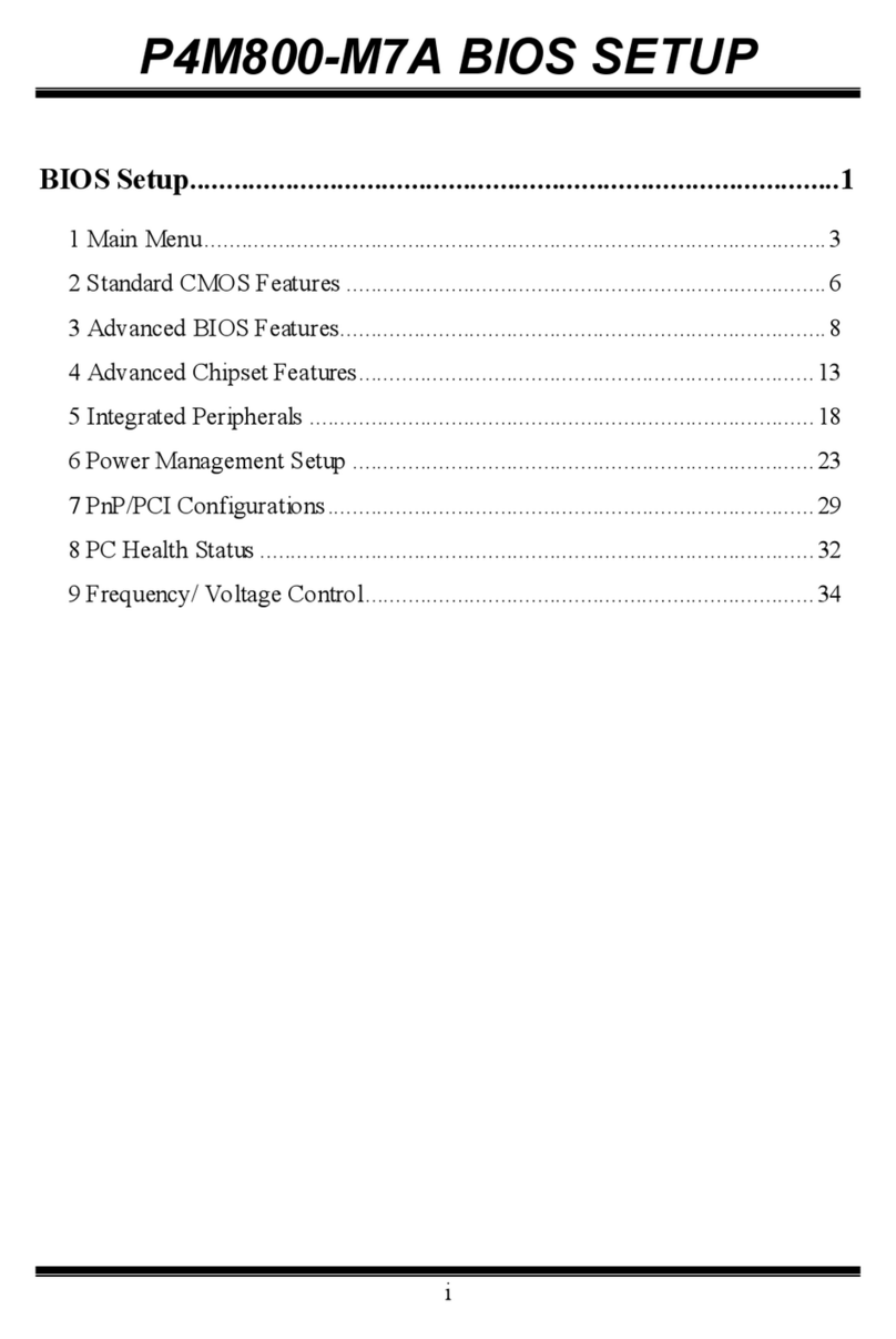 Biostar P4M800-M7A - BIOS SETUP User manual