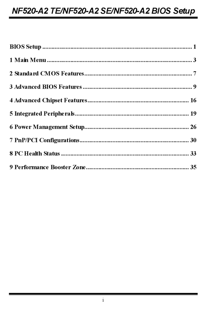 Biostar NF520-A2 TE - BIOS SETUP manual