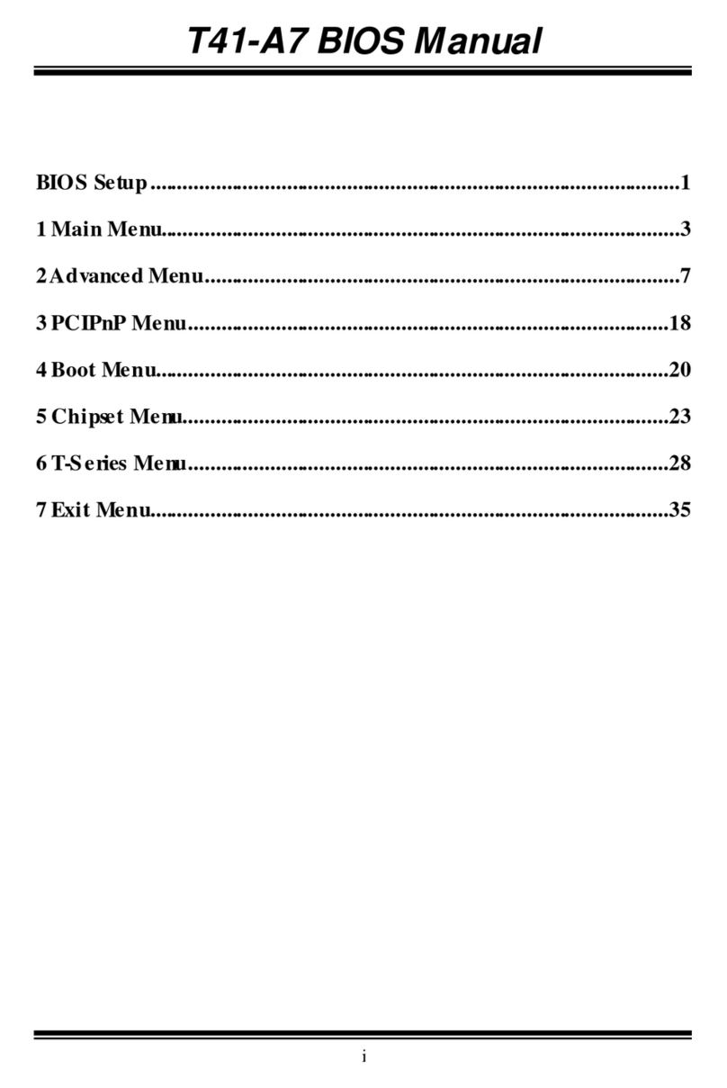 Biostar T41-A7 - BIOS User manual Biostar T41-A7 - BIOS User manual