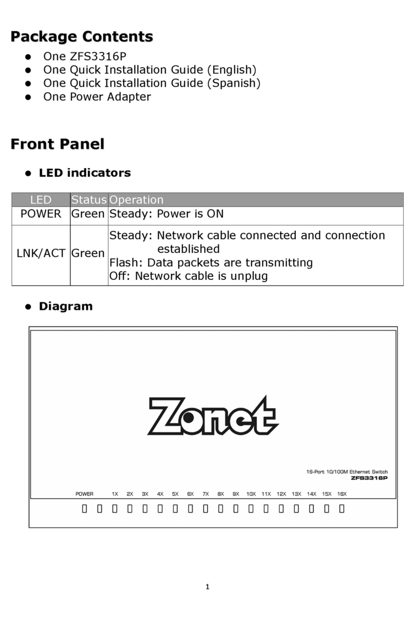 Zonet ZFS3316P quick guide