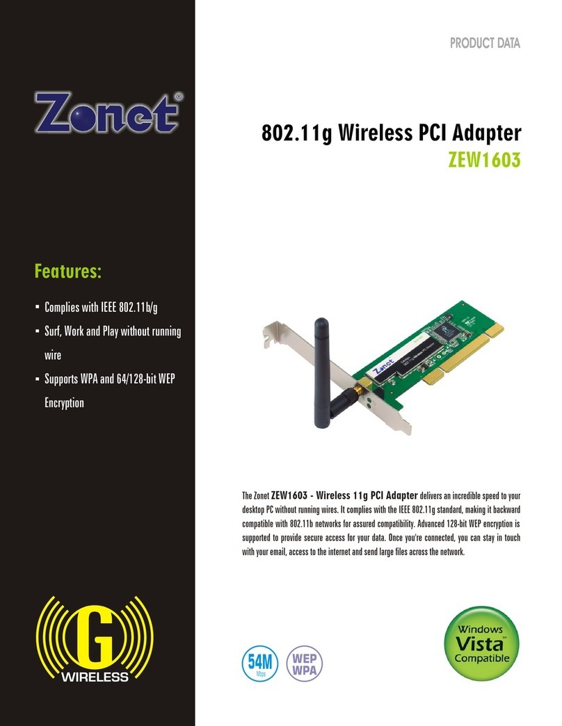 Zonet ZEW1603 Operation manual
