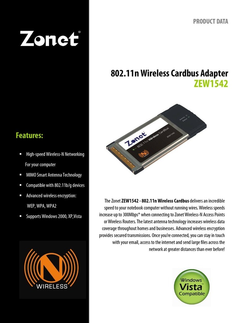 Zonet ZEW1542 Operation manual