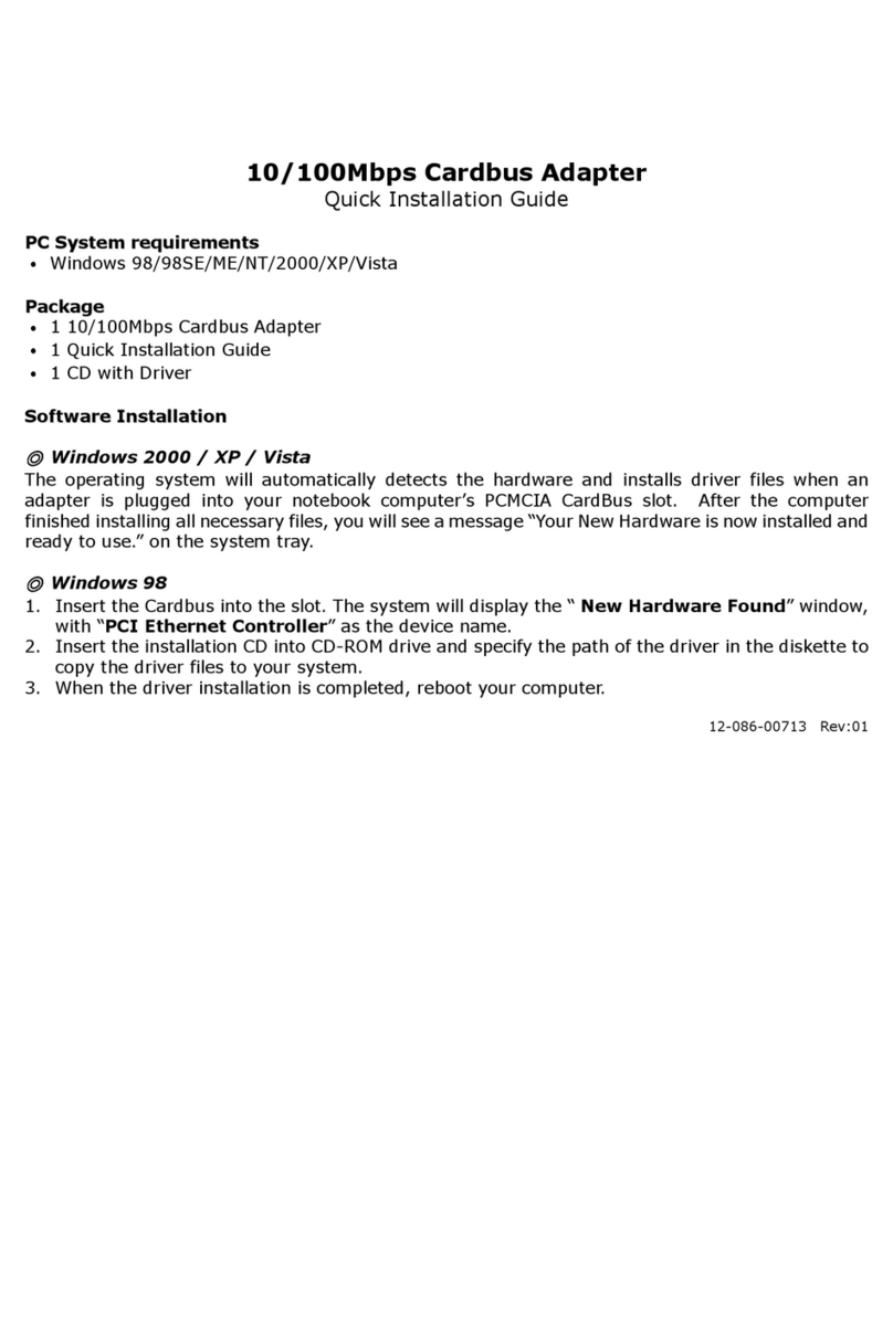 Zonet ZEN1201 - QUICK INSTALLATION GUIDE REV 01 User manual