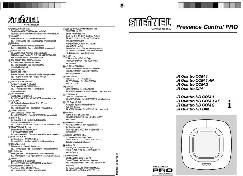 STEINEL PRESENCE CONTROL PRO manual