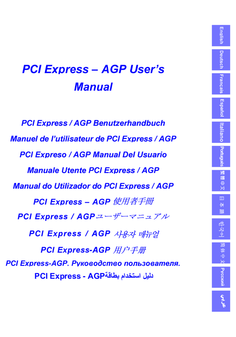 SPARKLE VIDEO CARD PCI EXPRESS AGP manual
