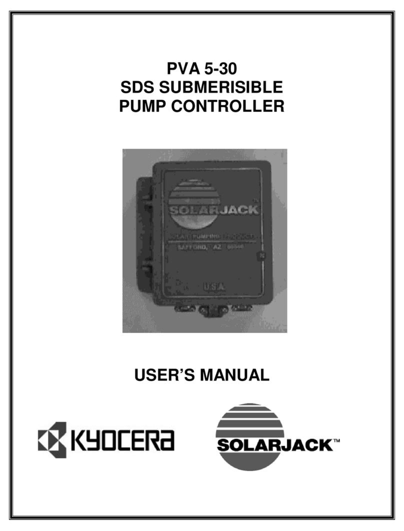 SOLARJACK PVA 5-30 user manual