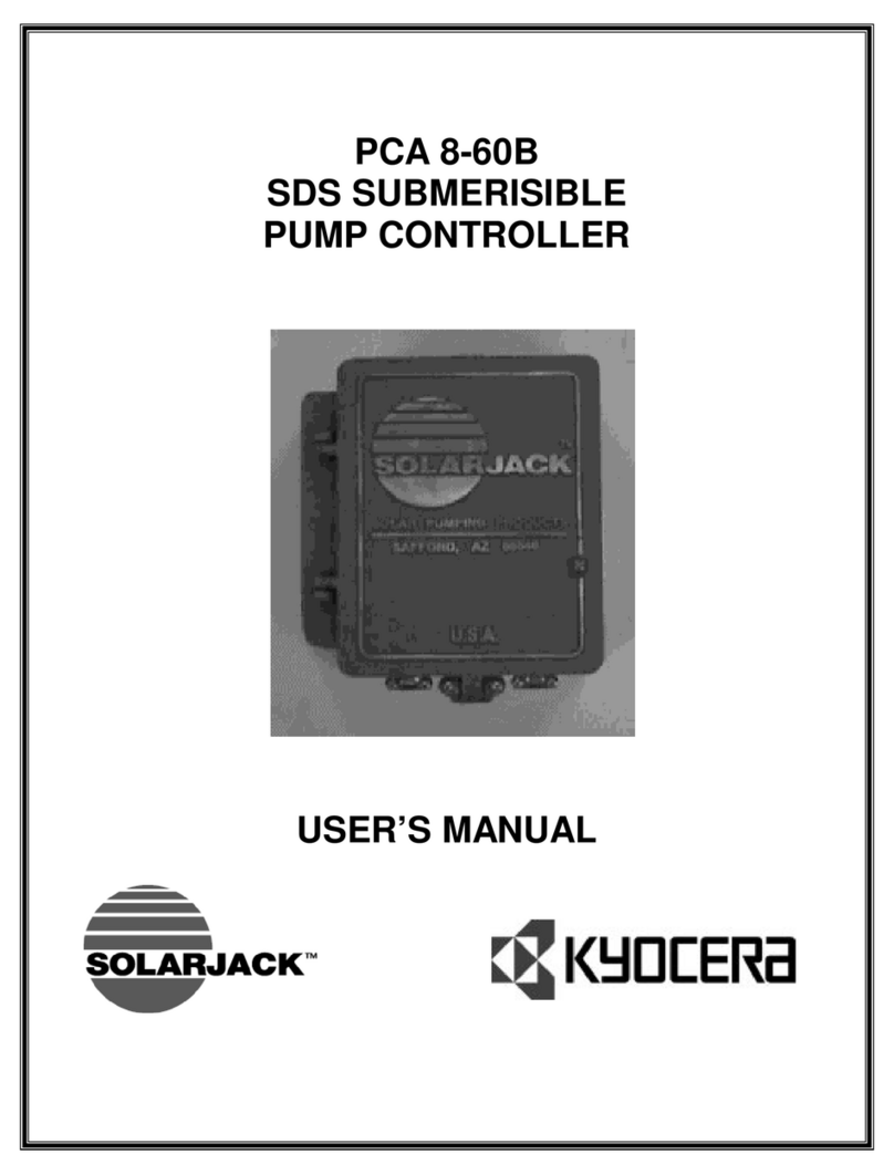 SOLARJACK PCA 8-60B User manual