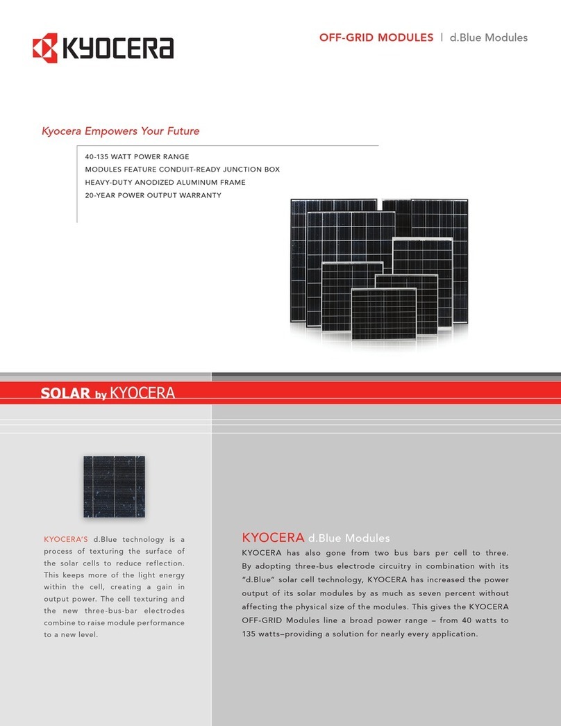 Kyocera OFF-GRID MODULES User manual